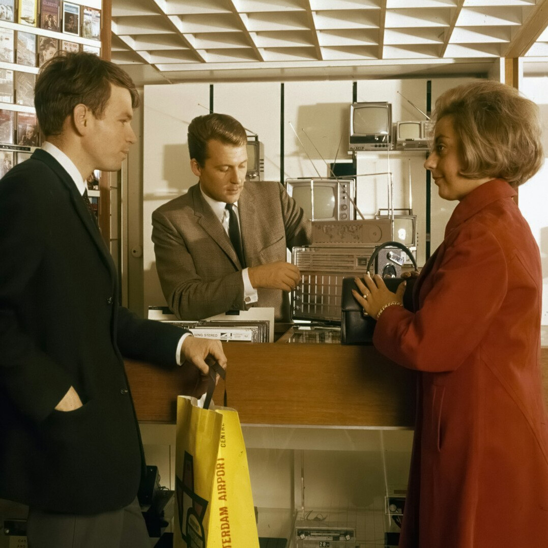 store detective observing customers